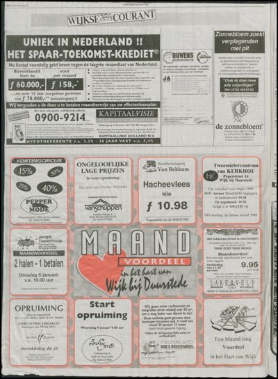 Wijkse Courant, 6 januari 1999 (nr. 1, jrg. 129)