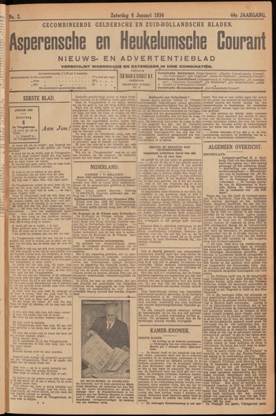Asperensche en Heukelumsche Courant, 6 januari 1934