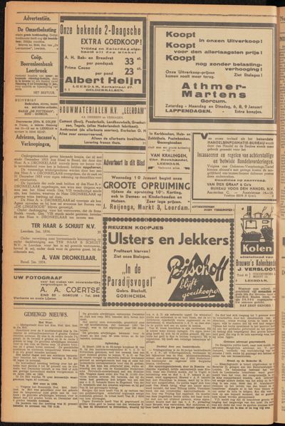 Asperensche en Heukelumsche Courant, 6 januari 1934