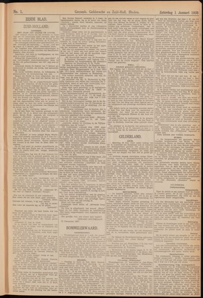 Asperensche en Heukelumsche Courant, 1 januari 1938