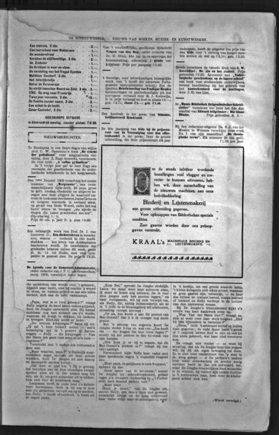 De Boekenwereld, 16 januari 1909 (nr. 3, jrg. 2)