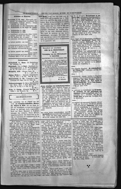 De Boekenwereld, 13 februari 1909 (nr. 7, jrg. 2)