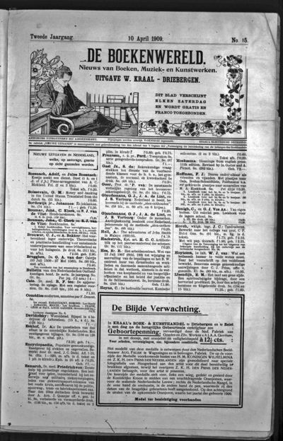 De Boekenwereld, 10 april 1909 (nr. 15, jrg. 2)