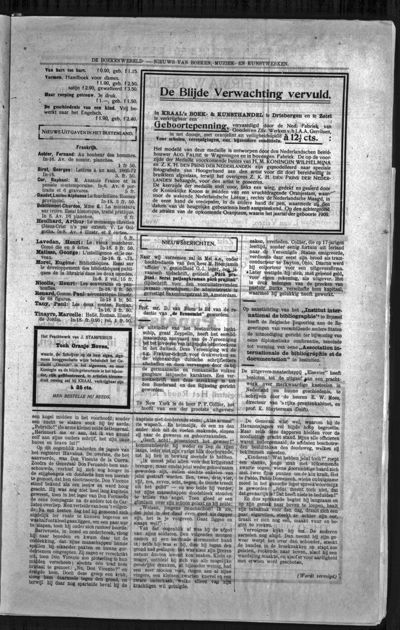 De Boekenwereld, 1 mei 1909 (nr. 18, jrg. 2)