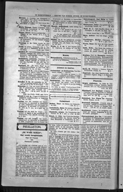 De Boekenwereld, 14 augustus 1909 (nr. 32, jrg. 2)
