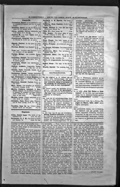 De Boekenwereld, 14 augustus 1909 (nr. 32, jrg. 2)