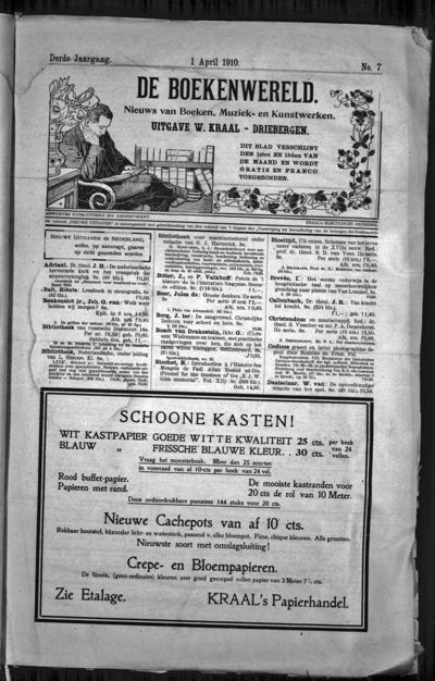 De Boekenwereld, 1 april 1910 (nr. 7, jrg. 3)