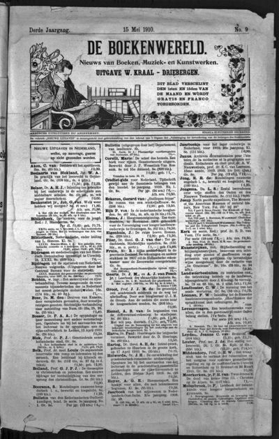 De Boekenwereld, 15 mei 1910 (nr. 9, jrg. 3)