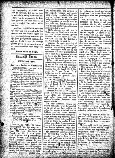 De Kaap, 14 april 1906