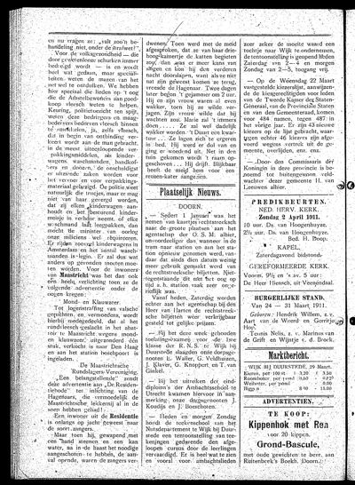 De Kaap, 1 april 1911