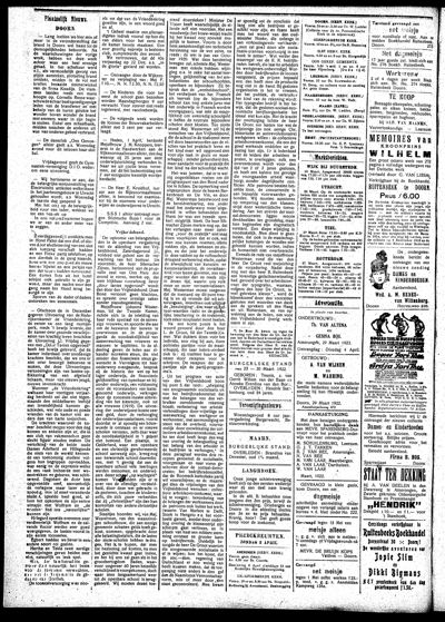 De Kaap, 1 april 1922