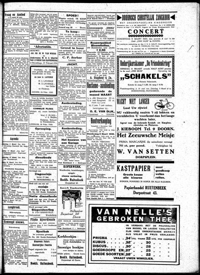 De Kaap, 1 maart 1930