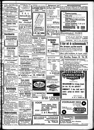 De Kaap, 1 april 1933