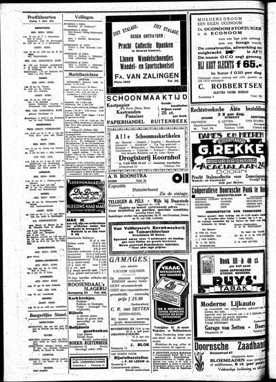 De Kaap, 1 april 1933
