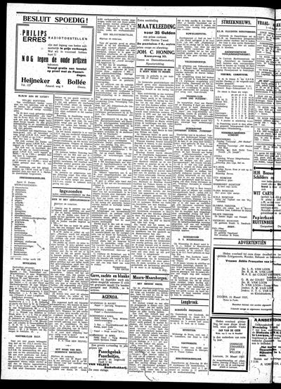 De Kaap, 27 maart 1937
