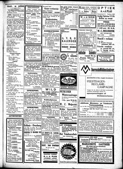 De Kaap, 13 november 1937