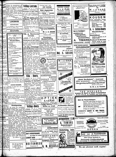 De Kaap, 1 april 1939
