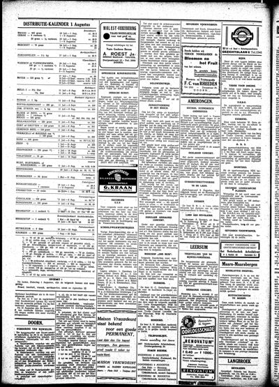 De Kaap, 1 augustus 1942