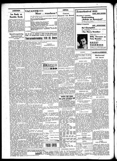 De Kaap, 1 augustus 1952