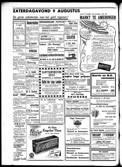 De Kaap, 1 augustus 1952