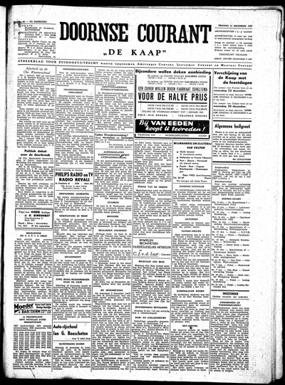 De Kaap, 11 december 1959