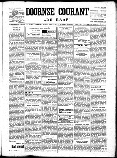 De Kaap, 1 april 1960