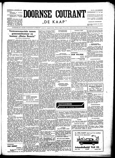 De Kaap, 1 augustus 1963