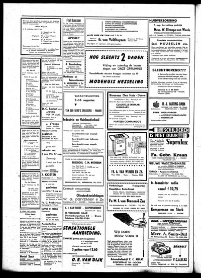 De Kaap, 1 augustus 1963