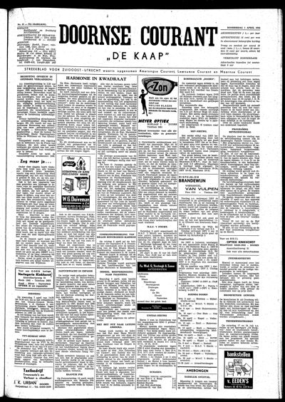 De Kaap, 1 april 1965