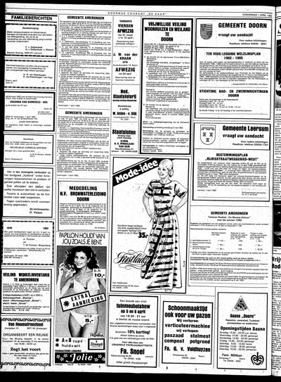 De Kaap, 1 april 1982