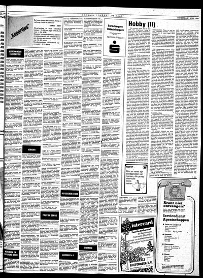 De Kaap, 1 april 1982