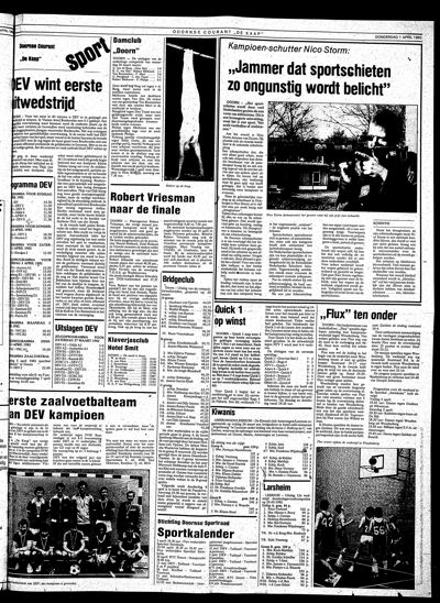 De Kaap, 1 april 1982