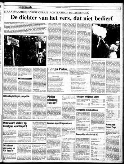 De Kaap, 12 september 1985