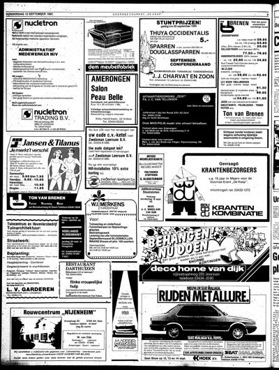 De Kaap, 12 september 1985