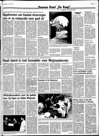 De Kaap, 1 april 1993