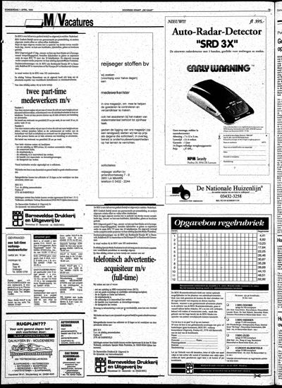 De Kaap, 1 april 1993