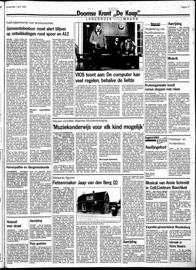 De Kaap, 1 april 1993