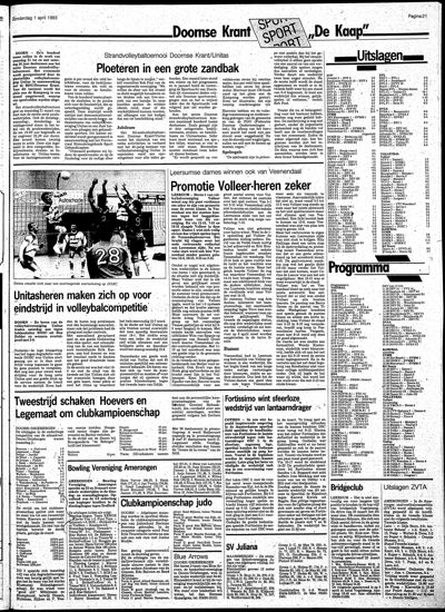 De Kaap, 1 april 1993