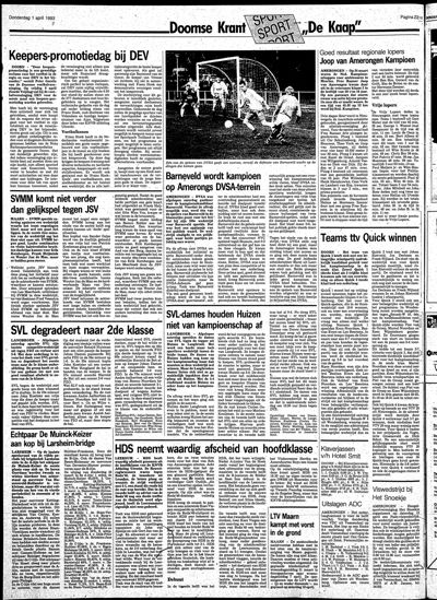 De Kaap, 1 april 1993