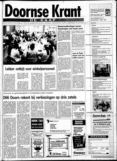 De Kaap, 1 april 1993