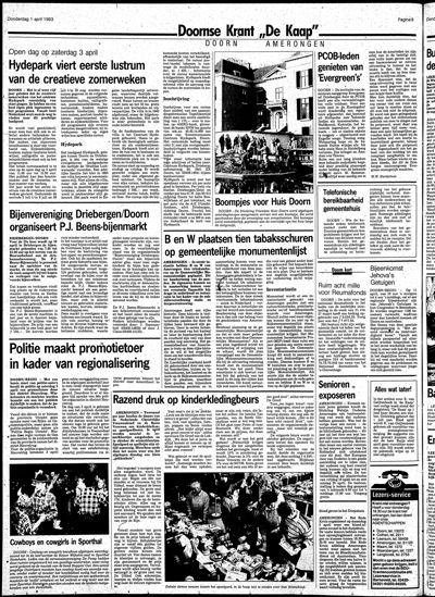 De Kaap, 1 april 1993