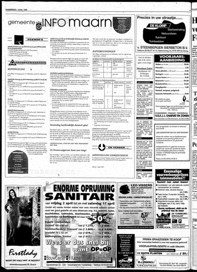 De Kaap, 1 april 1999