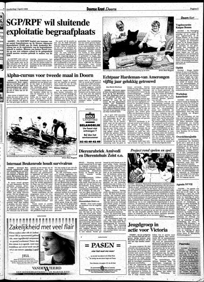 De Kaap, 1 april 1999