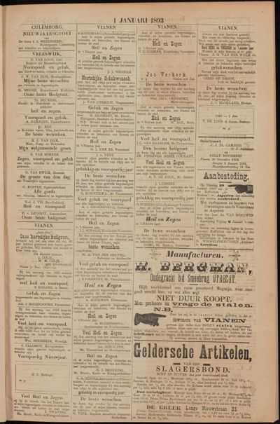 Leerdamsche Courant, 1 januari 1893