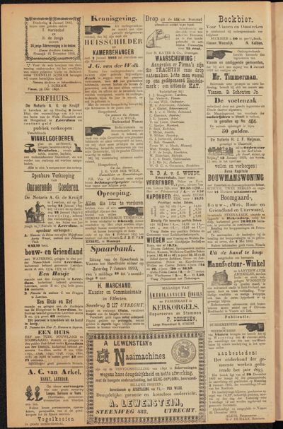 Leerdamsche Courant, 1 januari 1893