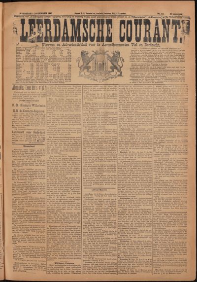 Leerdamsche Courant, 1 december 1897