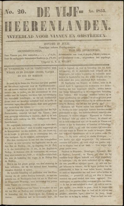 De Vijfheerenlanden, 29 juli 1855