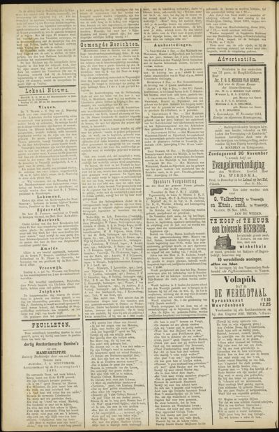 De Vijfheerenlanden, 30 november 1884