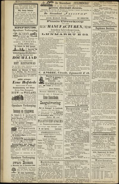 De Vijfheerenlanden, 13 december 1885