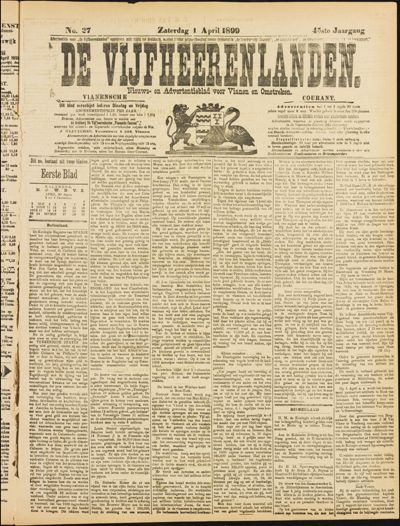 De Vijfheerenlanden, 1 april 1899